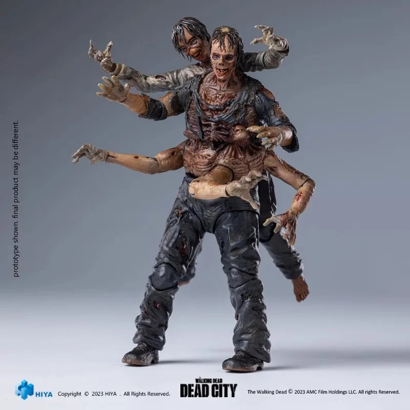 In Stock 1/18 Original HIYA 3.75inch Action Figure Exquisite Mini Series The Walking Dead Dead City Walker King Model Toy