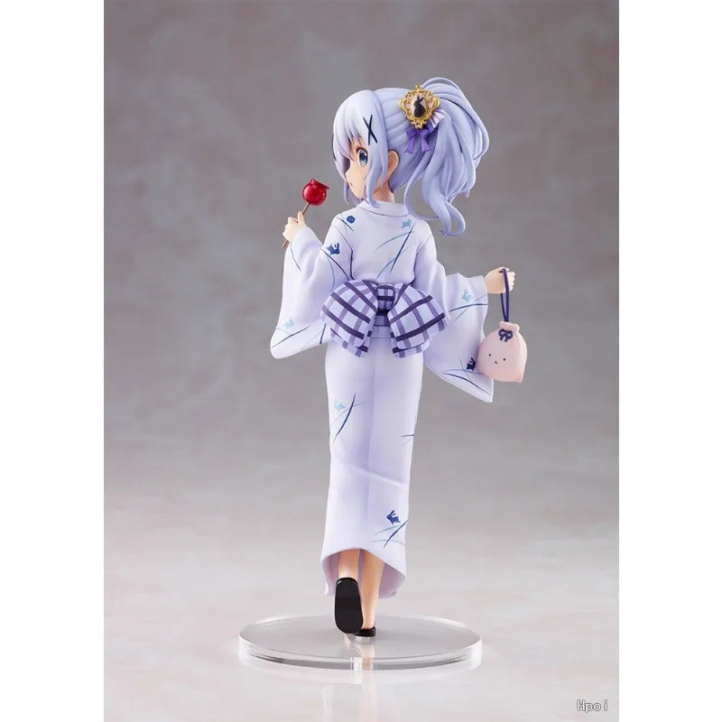 In Stock Original PLUM Is The Order A Rabbit Kafuu Chino BLOOM Summer Festival Ver 1/7 22cm PVC Anime Figure Toy Gift Ornament