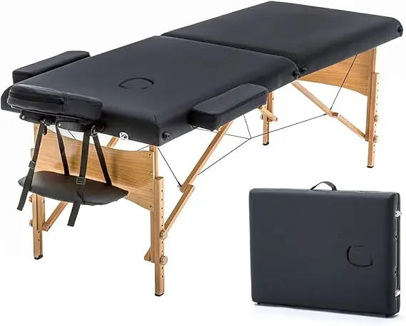 Portable Massage Table 24 Wide Lash Bed with Adjustable Height and Folding Design for Spa Use, Includes Non-Woven Carry Bag