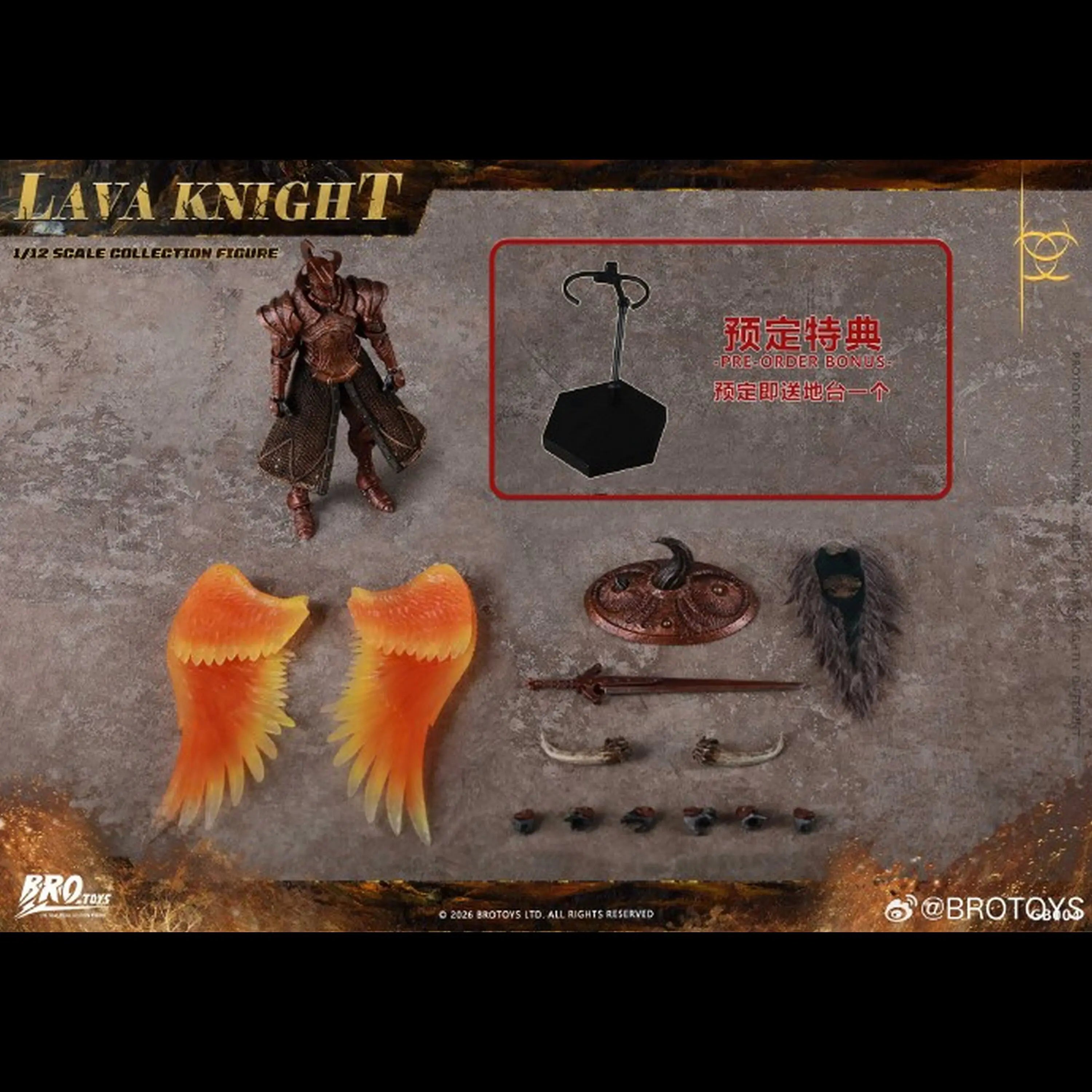 BROTOYS 1/12 Lava Knight Action Figure High Quality Gift Collection