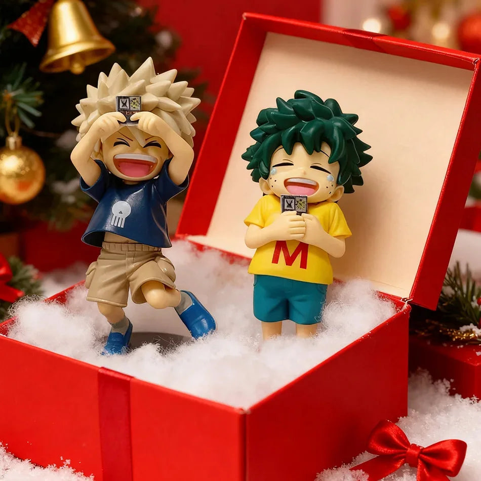 Anime Figure Bakugo Boku Midoriya Izuku Action Figure cute Q-version model Collection Anime Hero Katsuki Bakugo figura Gifts