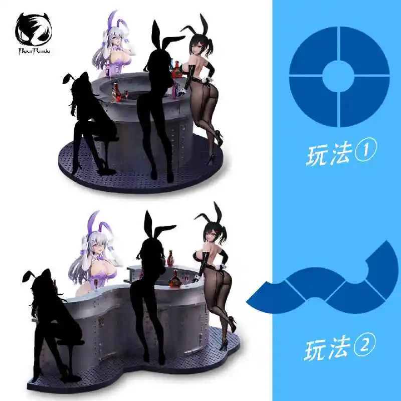 Bearpanda Bunny Girl Asanagi Rin Xiya Temperature Paint & 3d Crystal Eye & Creative Scene Models Anime Toy Birthday Gift