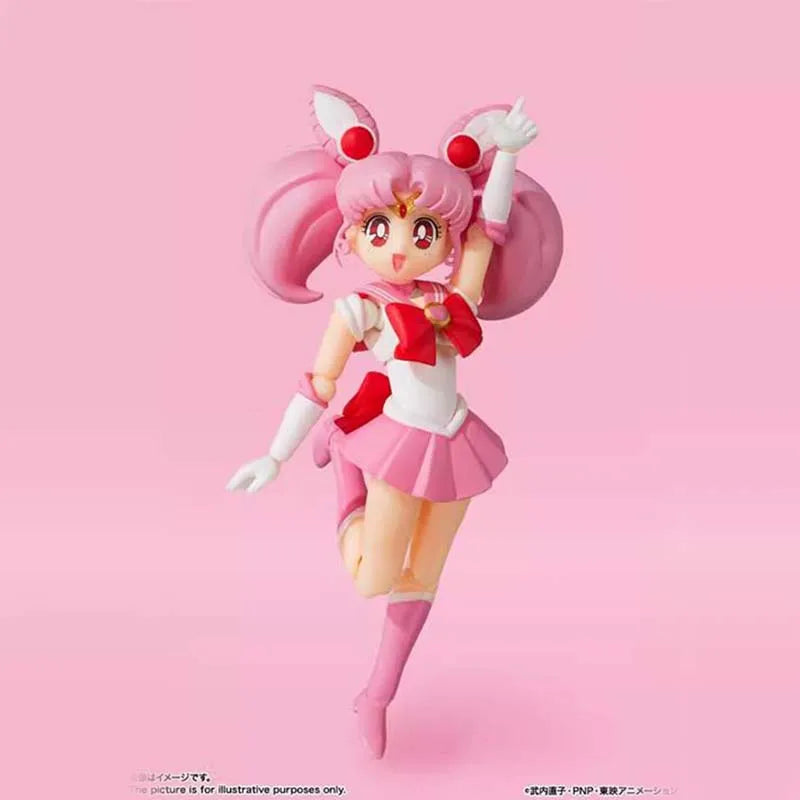 Bandai Sailor Moon Anime Figure SHF Chibi Moon Sailor Moon Mercury Mars Jupiter Venus Uranus Neptune Action Figure Toys Gift