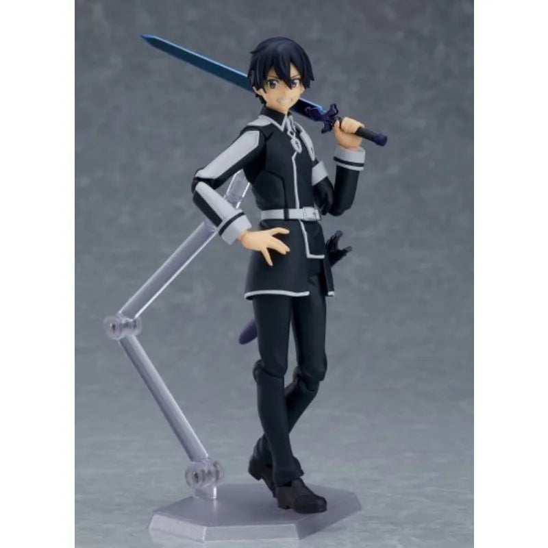 Max Factory Figma #435 Kirito Alicization Ver. - 145mm PVC/ABS Movable Doll, SAO Theme, All-Ages Action Figurine for Collectors