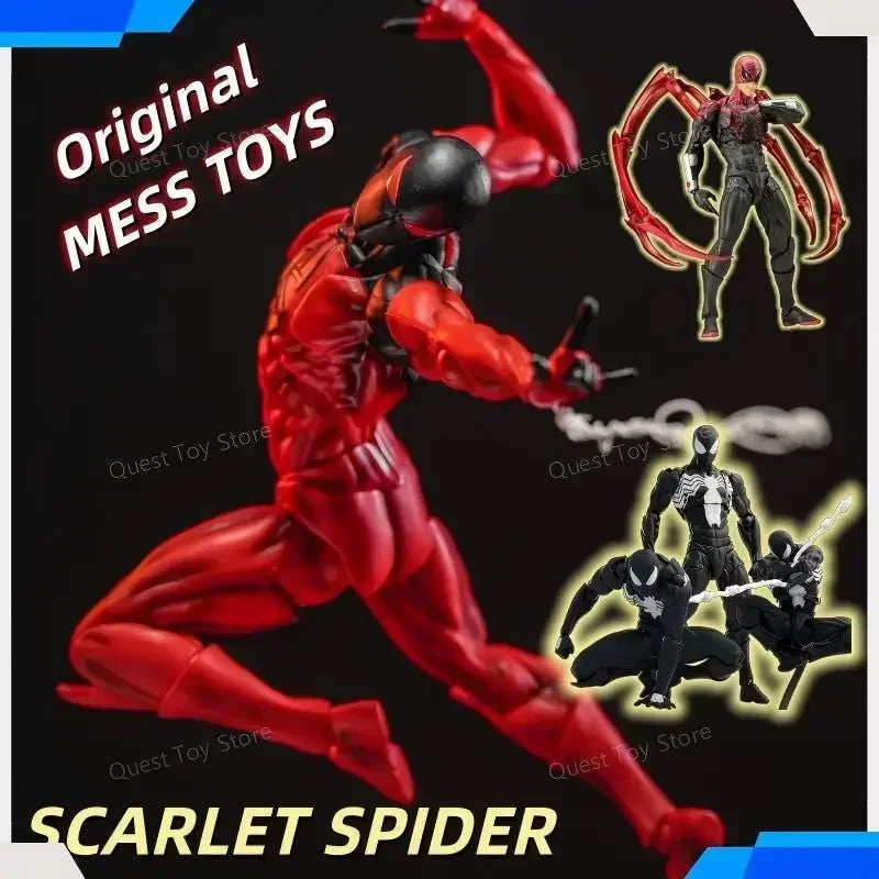 HOT-NEW Mess Toys Superior Spider-Man Figurine Model PVC Black Red Spider Man Toy Collect KO Action Dolls For Collection Gift