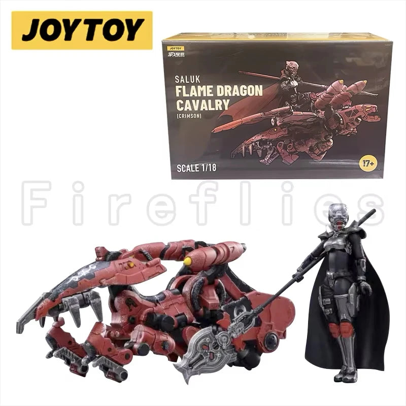 1/18 JOYTOY Action Figure Transformation Mecha Saluk Flame Dragon Cavalry Crimson Anime Model Toy Gift