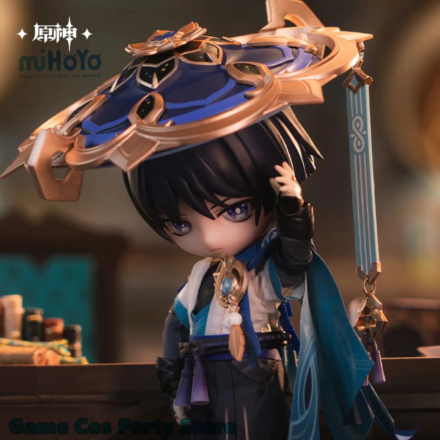 [Genuine] Game Genshin Impact Wanderer Dress-Up Dolls Scaramouche Cartoon Statue Anime Cosplay Model Accessories Original Gifts