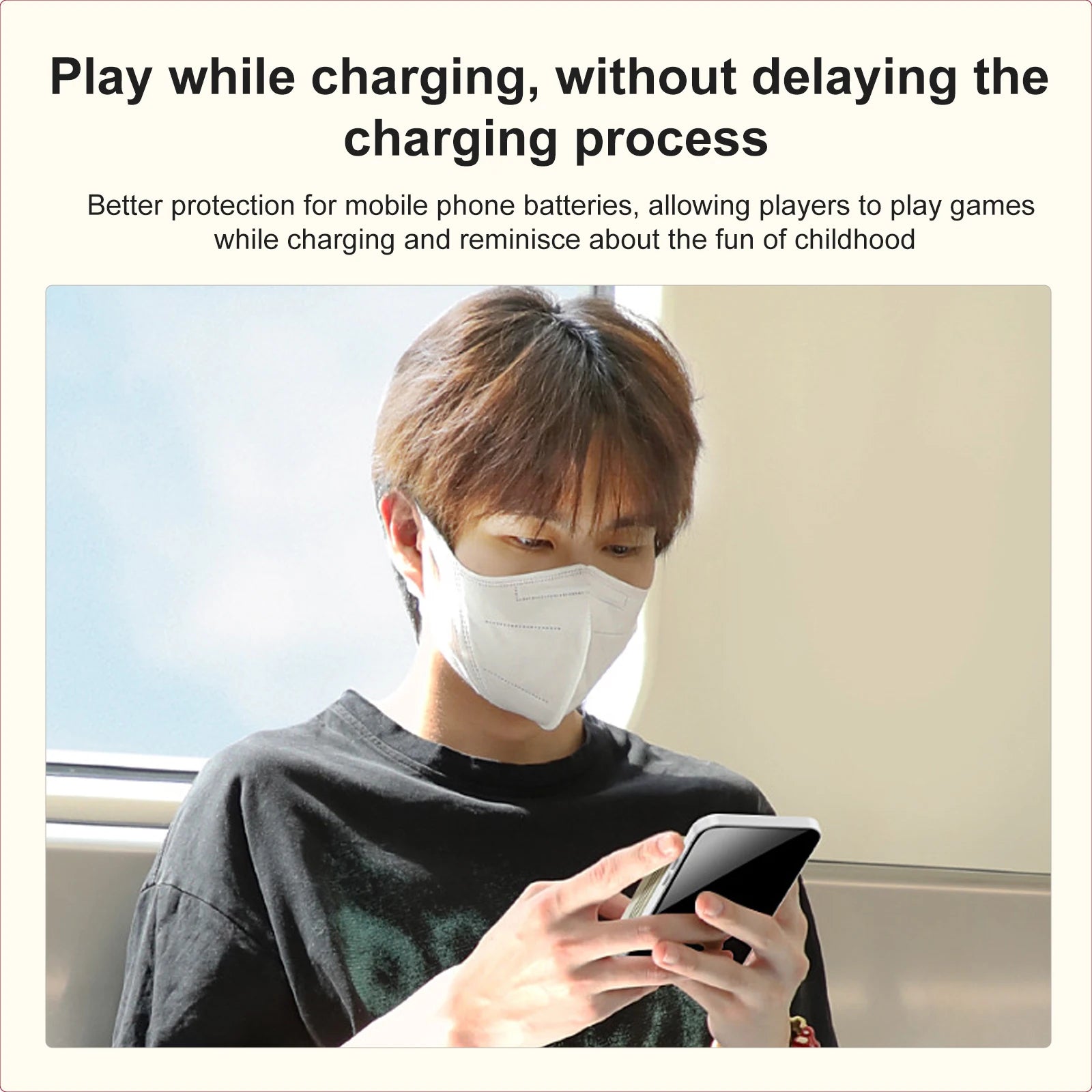 GAMINJA PB05 Mini Handheld Game Console Built-in 400 Games 5000mAh Battery Wireless Magnetic Power Bank Portable Game Console