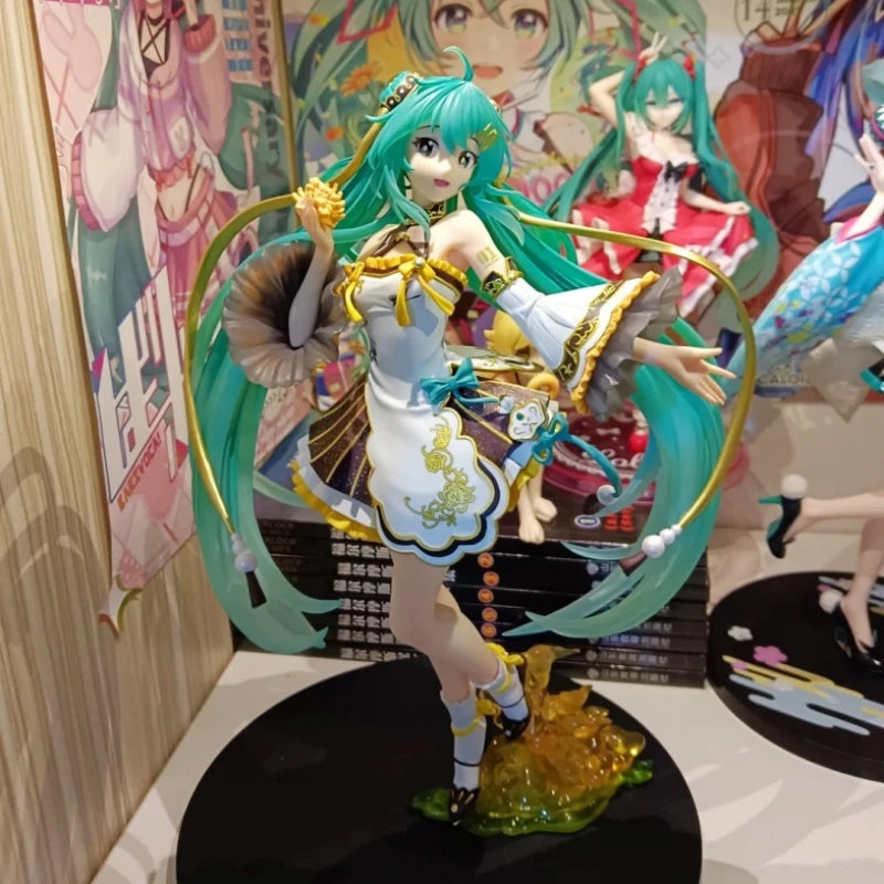 F:Nex Hatsune Miku Vocaloid Figure - Mid-Autumn Night Version Anime Collectible Statue Action Figure Toy for Girls