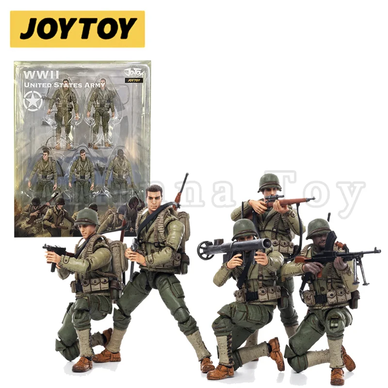 JOYTOY 1/18 3.75 Action Figure WWII USMC/Airborne Division Anime Collection Military Model For Gift