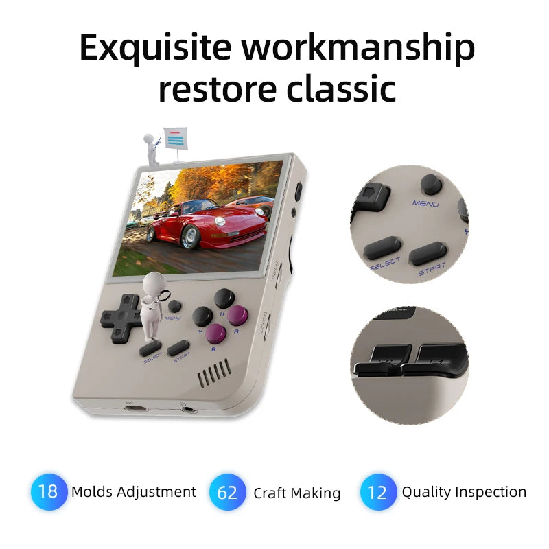 ANBERNIC RG35XX Plus/RG35XX Retro-Handheld-Spielkonsole 3,5-Zoll-IPS-Bildschirm Linux Tragbarer Videospiel-Player unterstützt HD-MI-TV-Ausgang