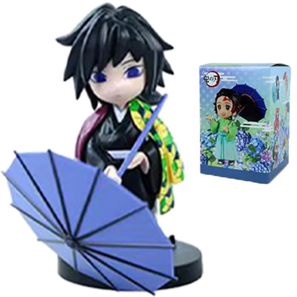 Demon Slayer Tanjiro Kamado Nezuko Anime Cartoon Figure Blind Box Creative Personalized Statue Model Ornament Surprise Gifts Box