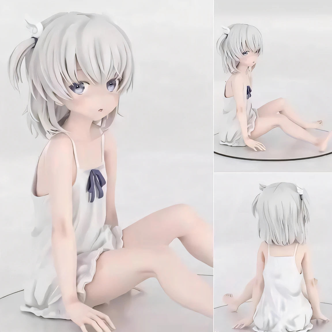 Cute Anime Girl Figure True White Desktop Model Car Decoration Cuter Case PVC Model Collectible Toy from Japan for Adults