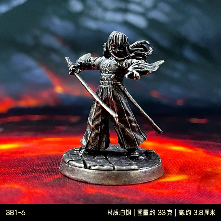 1pc Anime Slayer Gk Soldier Models Copper Vintage Style Miniatures Ornament for Decoration Collection Crafts
