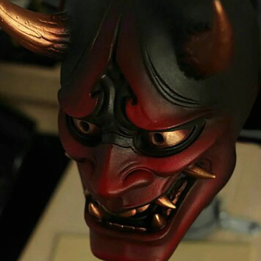 Erwachsene Unisex Halloween Gesichtsmasken Japanische Hannya Dämon Oni Samurai Noh Kabuki Prajna Teufel Maske Latex Party Masken