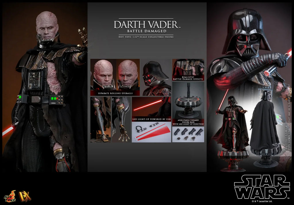 Star Wars Hottoys Dx45 New In Stock Ht  Darth Vader Battle Damage Version  Darth Vader 1/6 Action Figure Collectible Value Toy