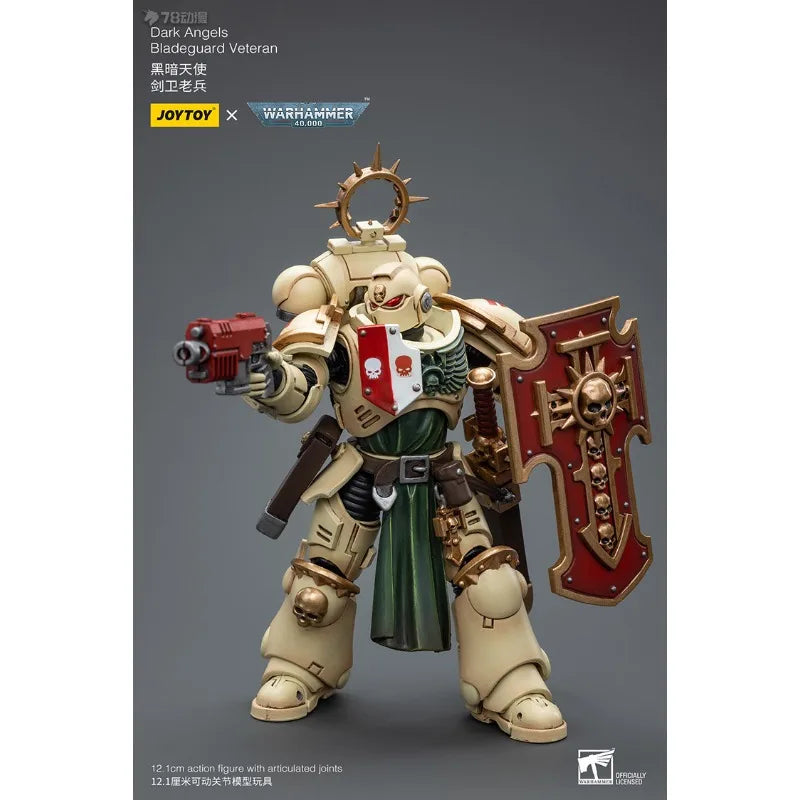 JOYTOY Genuine JOYTOY X Warhammer 40K Series Astat Dark Angel Sword Guard Veteran Game Character Model 1/18 Movable Model Gift