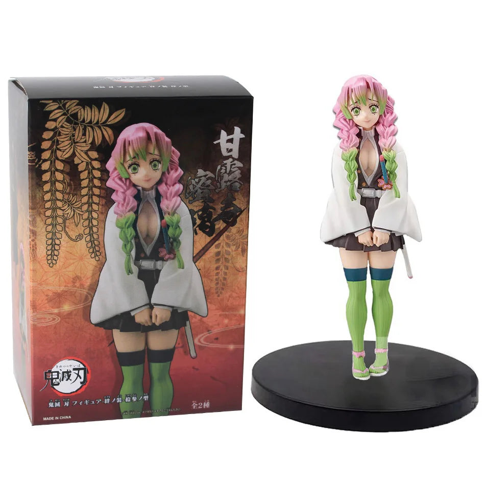Anime Demon Slayer Kimetsu no Yaiba Figure 15cm Nezuko Tanjirou Mitsuri Shinobu Zenitsu Kyoujurou Action Figural Model Toy Gifts