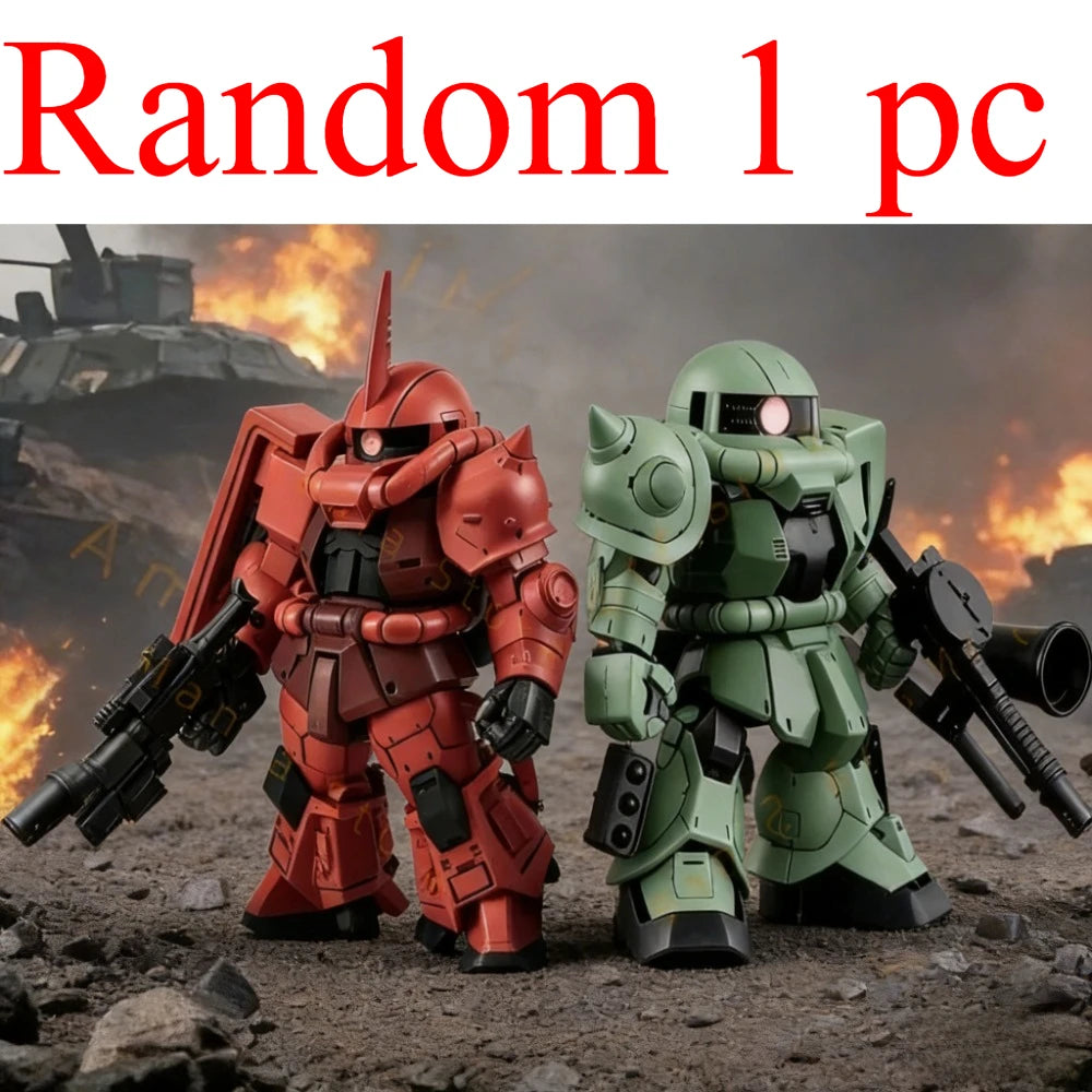 2026 Cute Assembly Model Toy Zaku Ii Mass Production een Version Q Version Mobile Suit Robot Model Kit for Ages 8 And above Gift