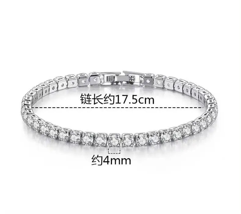 Massives 18K 14K Gold Moissanite Tennisarmband für Damen D VVS1 rundes 925 Sterling Silber Luxusarmband zur Verlobung