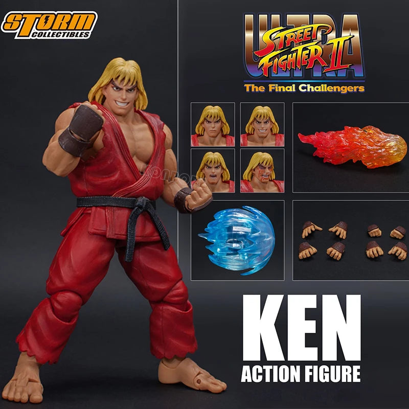 14cm Street Fighter Chun Li Anime Game Figure Ryu/Ken Masters Action Figure Guile/Zangief Figurine Collectible Model Doll Toys