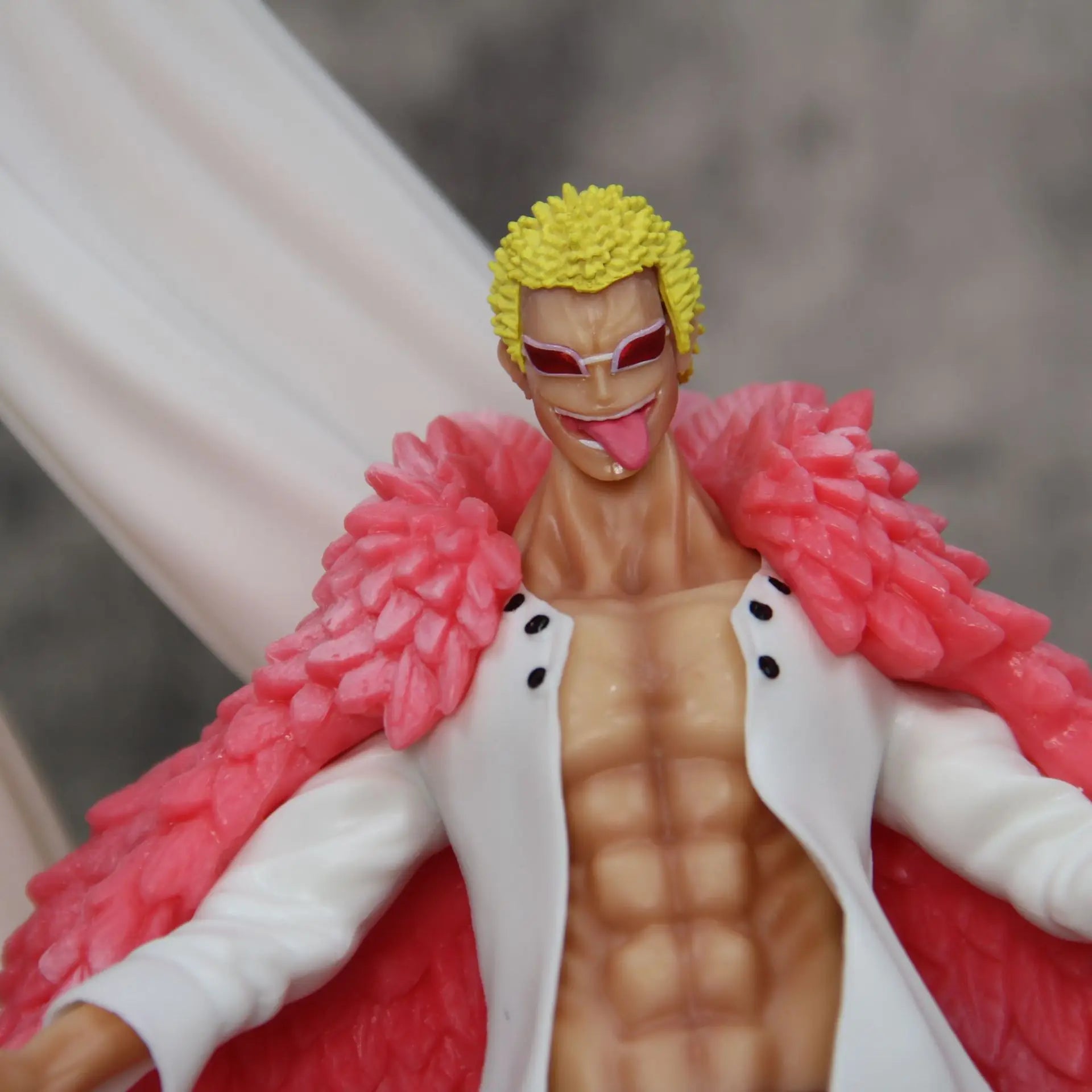 45cm ONE PIECE Anime Figure Oka Shichibukai Donquixote Doflamingo Action Figure Statue Ornaments Collect PVC Model Doll Gift Toy
