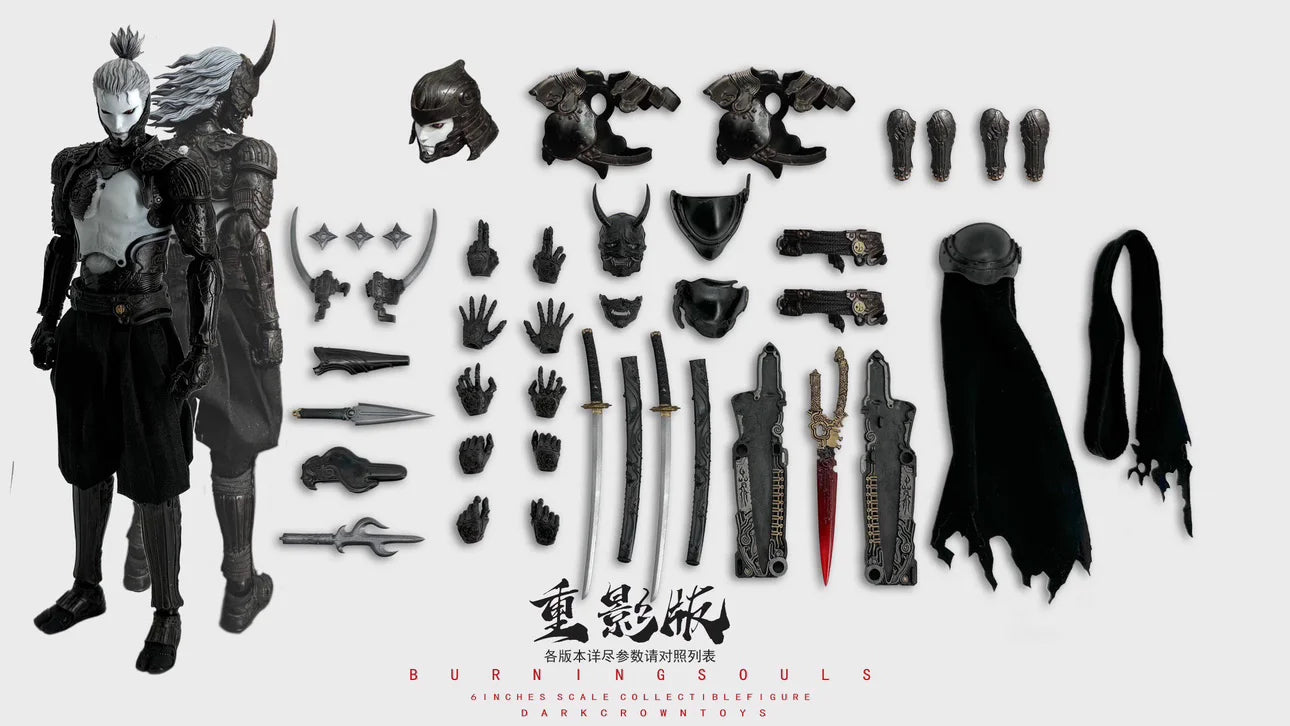New Spot Dark Crown Original Authentic Burning Soul 6-inch Series 1/12 Double Shadow Version Movable Doll Toy Gift Collectibles