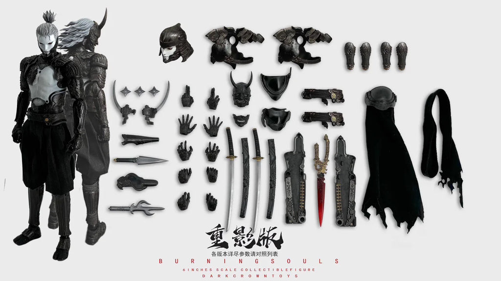 New Spot Dark Crown Original Authentic Burning Soul 6-inch Series 1/12 Double Shadow Version Movable Doll Toy Gift Collectibles