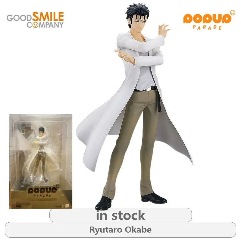 GSC Original POP UP PARADE Steins Series Ryutaro Okabe\Kurisu Makise Anime Not Movable Figure Statue Model Toys Gifts Fo Boys