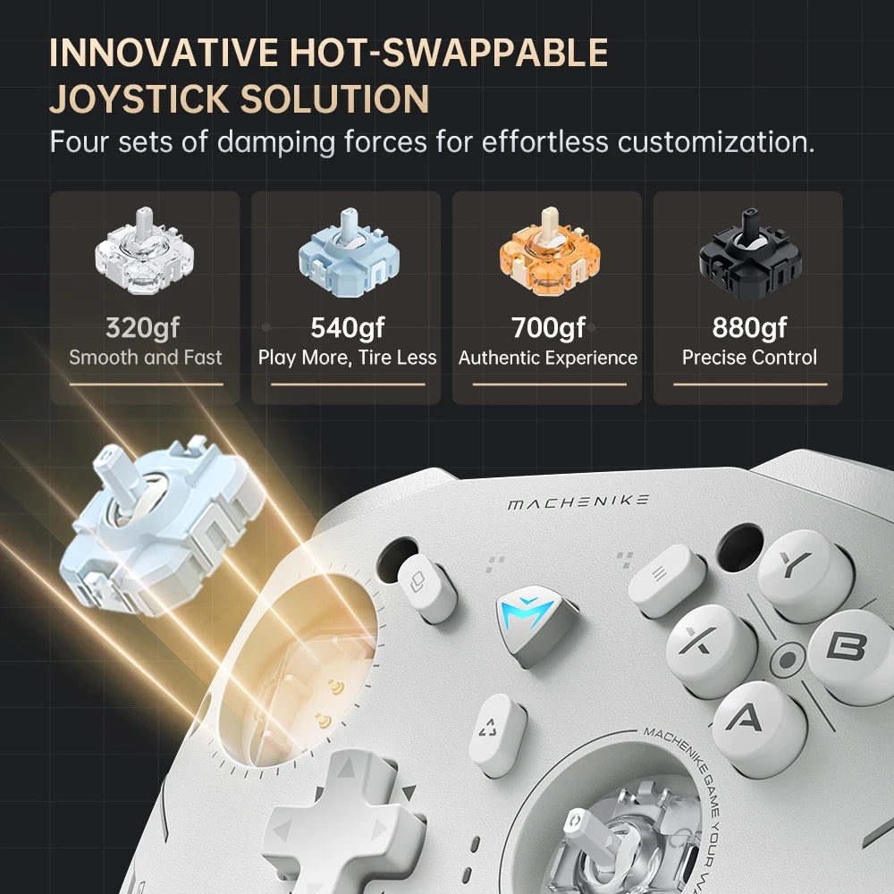 MACHENIKE G5Pro V2 Ultimate Gaming Controller Optical Trigger ABXY Button Hot-Swappable Joystick 4K Resolution For Switch PC