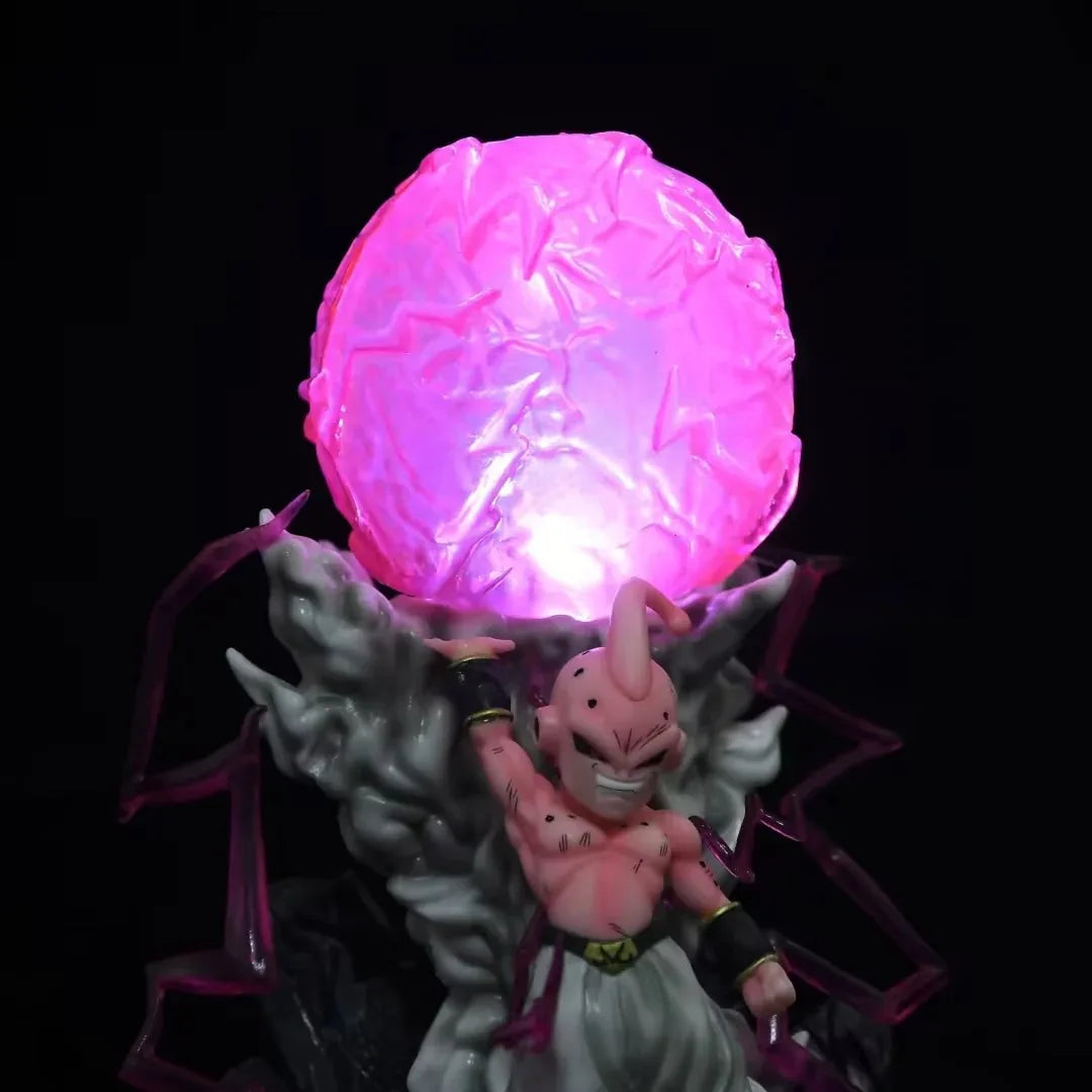 25cm Dragon Ball Anime Figure Majin Buu Immortal Peripheral PVC Model Scene Glow Statue Desktop Decoration Ornaments Gifts Toys