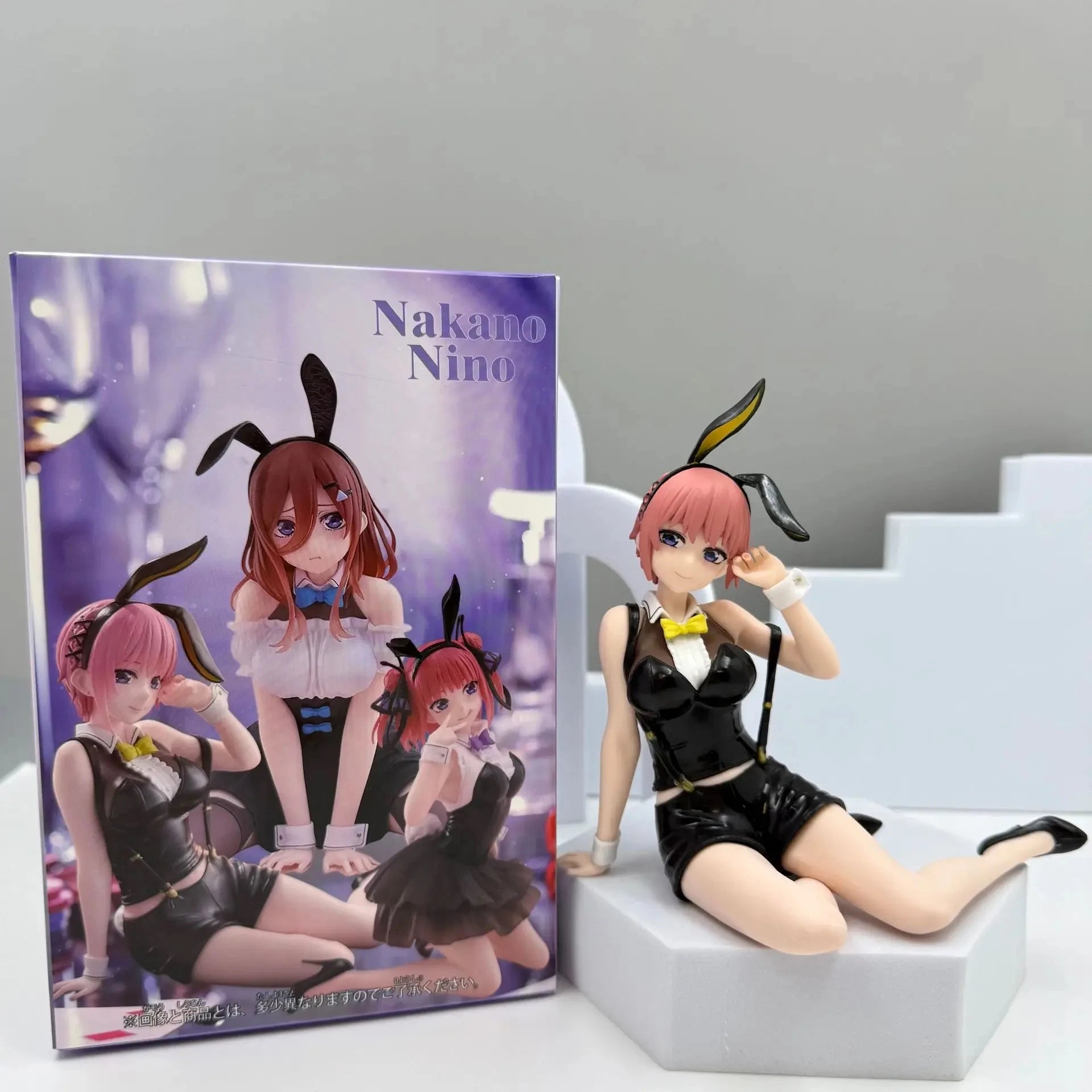 13CM Anime The Quintessential Quintuplets Nakano Nino Figure Bunny girl style Sitting Desktop Ornaments Action Model Doll Toy