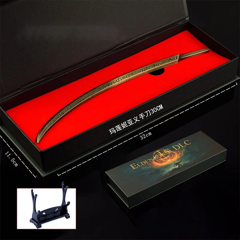 30cm Game Peripherals Figure Weapon Model Hand of Malenia Action Figure Model Medieval Sword All Metal Crafts Boys Gift