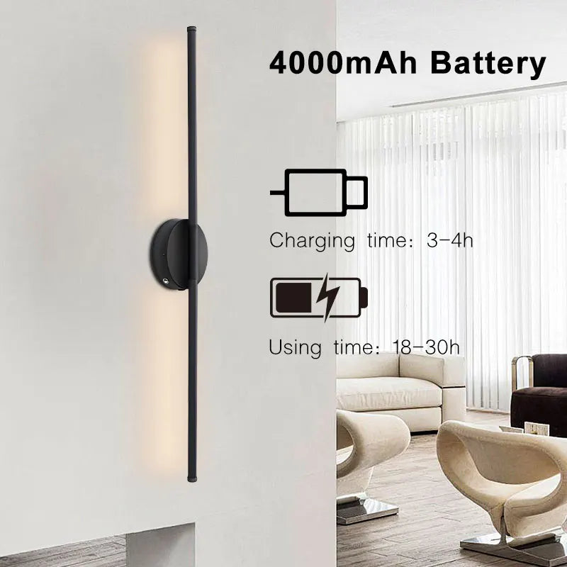 USB Rechargeable Battery LED Wall Lights with Remote Control Wireless Touch Switch Dimmable Wall Lamps Wall Sconce 3000-6000K