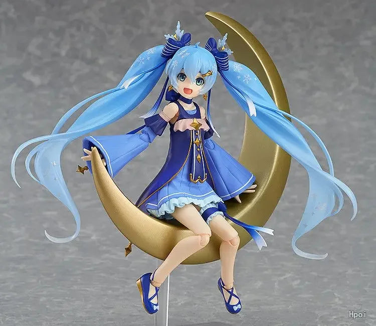 In Stock Original Figma VOCALOID  Miku Rabbit Yukine Princess Snow Miku Action  Figures Toys Gifts