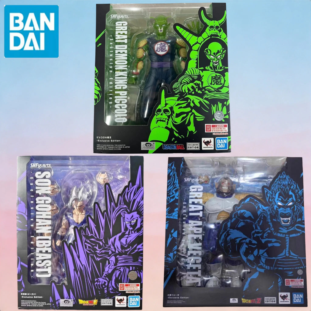 In Stock Bandai SHF Dragon Ball Beast Gohan Piccolo Great Ape Vegeta SDCC Limited 1/12 Action Figure Model Collectible Gift