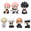 7pcs Q Version Jujutsu Kaisen Anime Figure Gojo Satoru Kugisaki Nobara Kawaii Model  Desktop Ornament Figurine Children Toy Gift