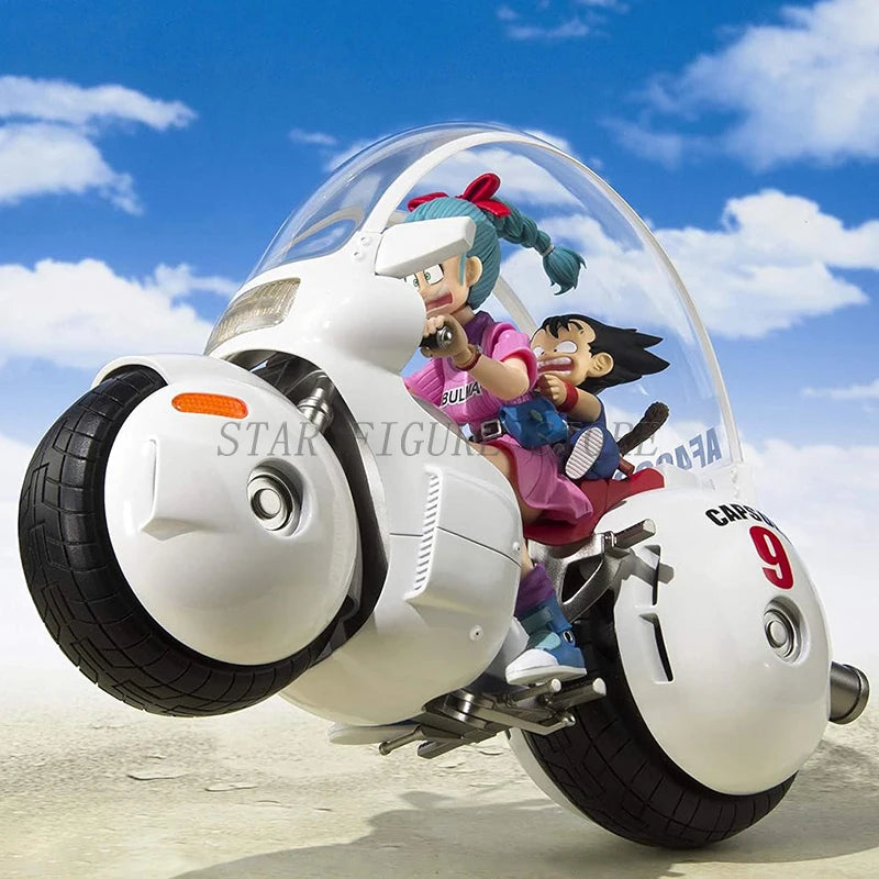 SHF Dragon Ball Adventure Actionfigur Bulmas Motorrad Hoipoi-Kapsel Nr. 9 Figurine Kindheit Goku Bulma Modell Spielzeug Geschenke