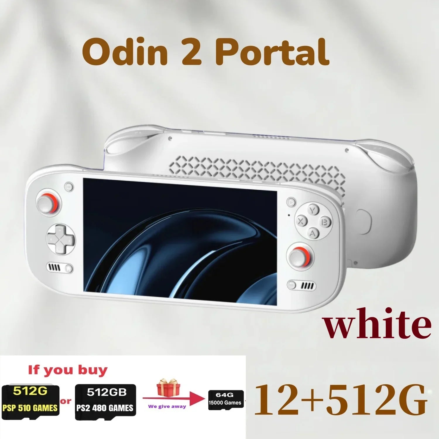 AYN Odin 2 Portal Retro Handheld Game Video Player Console 7 Inch 120HZ Screen Android 13 Bluetooth 8G+128G 512G PSP PS2 Gift