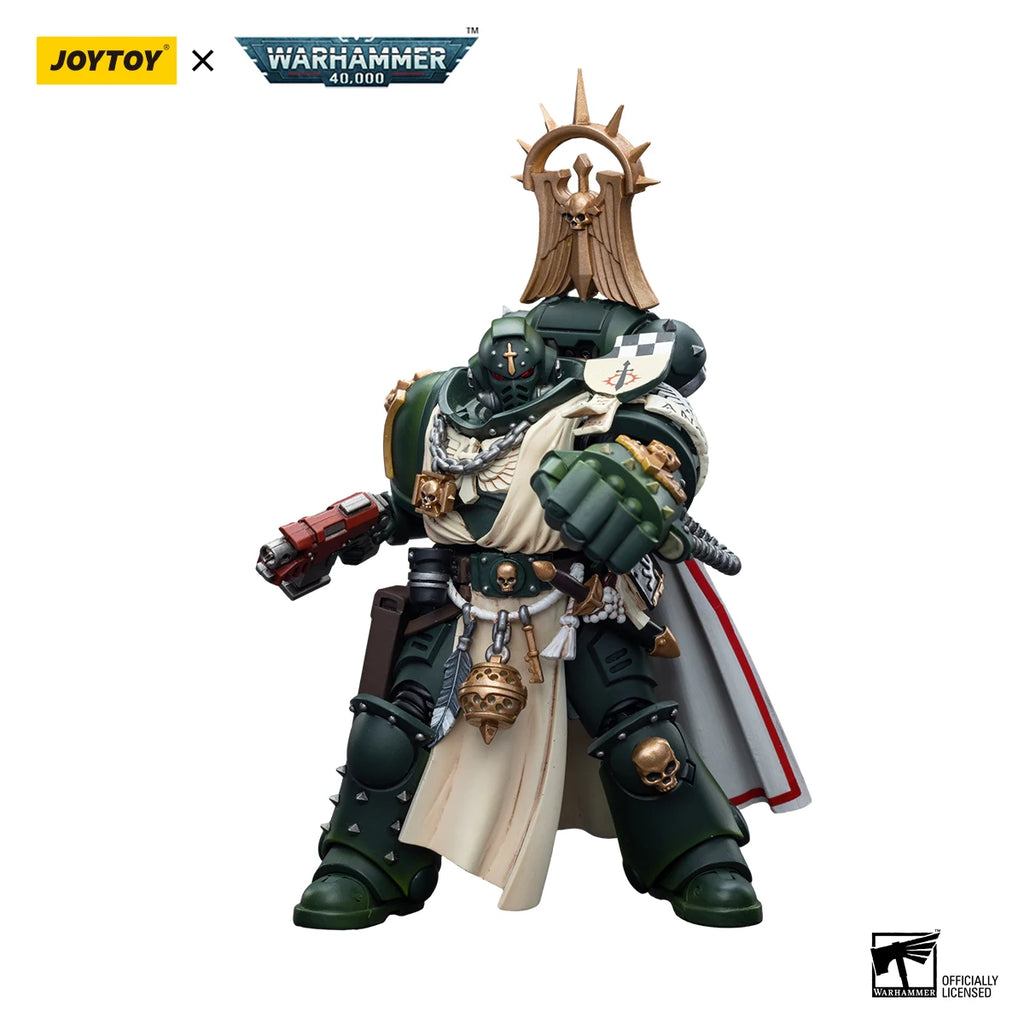 JOYTOY Action Figure 1/18 40K Dark Angels Master Lazarus Master With Power Fist Anime Military Model