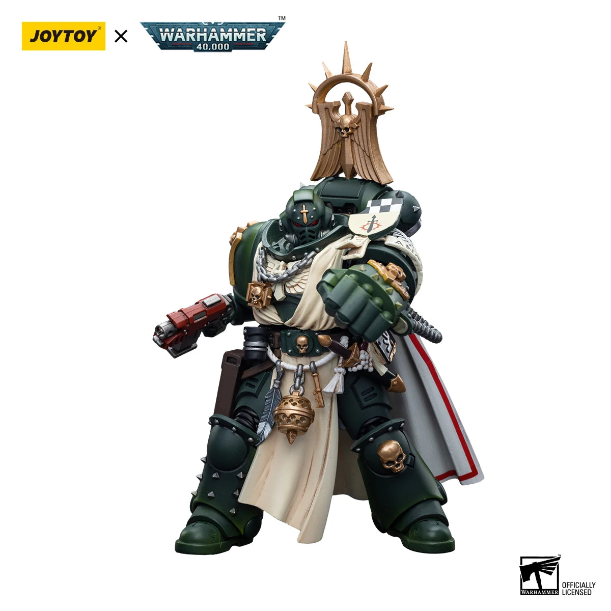 JOYTOY Action Figure 1/18 40K Dark Angels Master Lazarus Master With Power Fist Anime Military Model