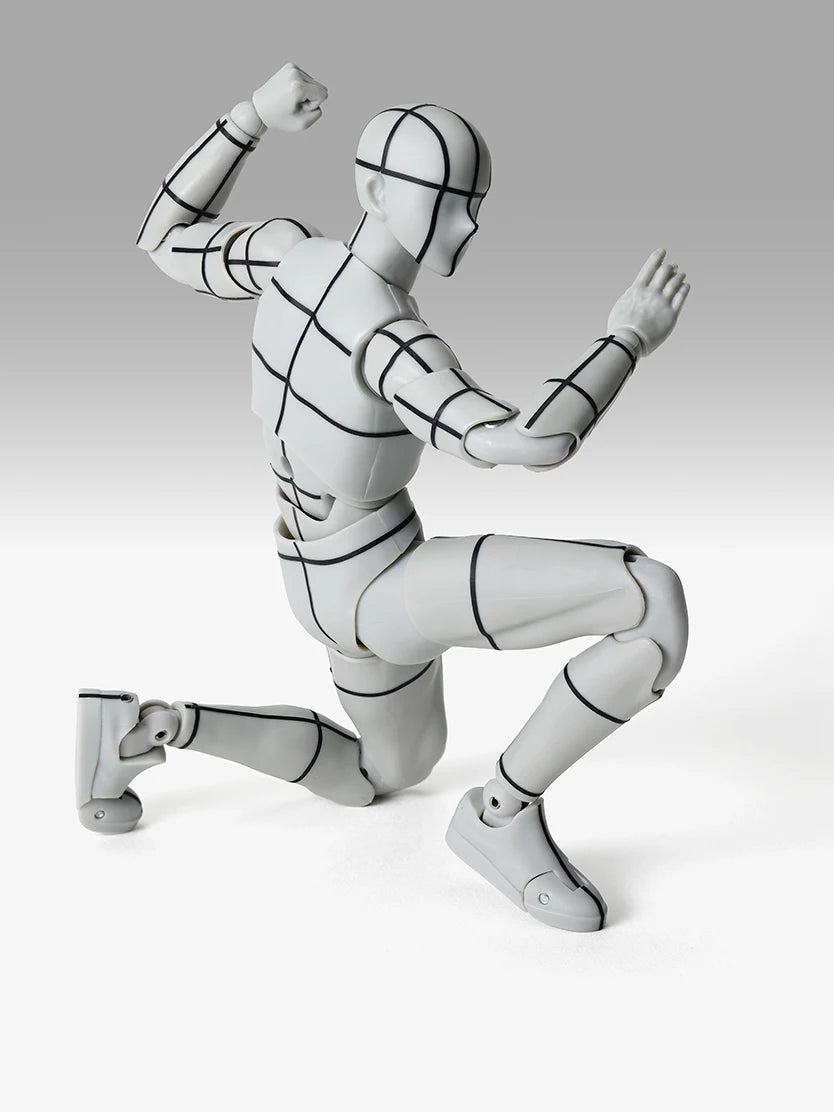 Bandai SHFiguarts B0DY-KUN Wireframe Gray Color Ver Sketch Draw Action Figure Artist Art Painting Drawing Mannequins Movable