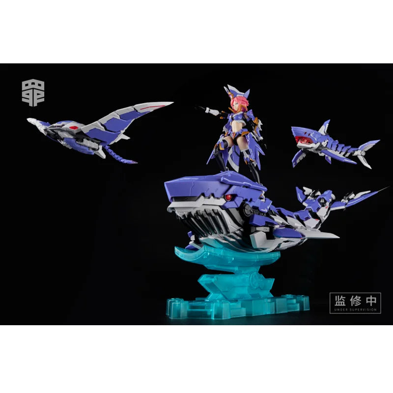 Soul Girl, Seven Sins Series, Greedy 1:10 Assembly Shark Machine Girl, Giant Whale, Devil Fish