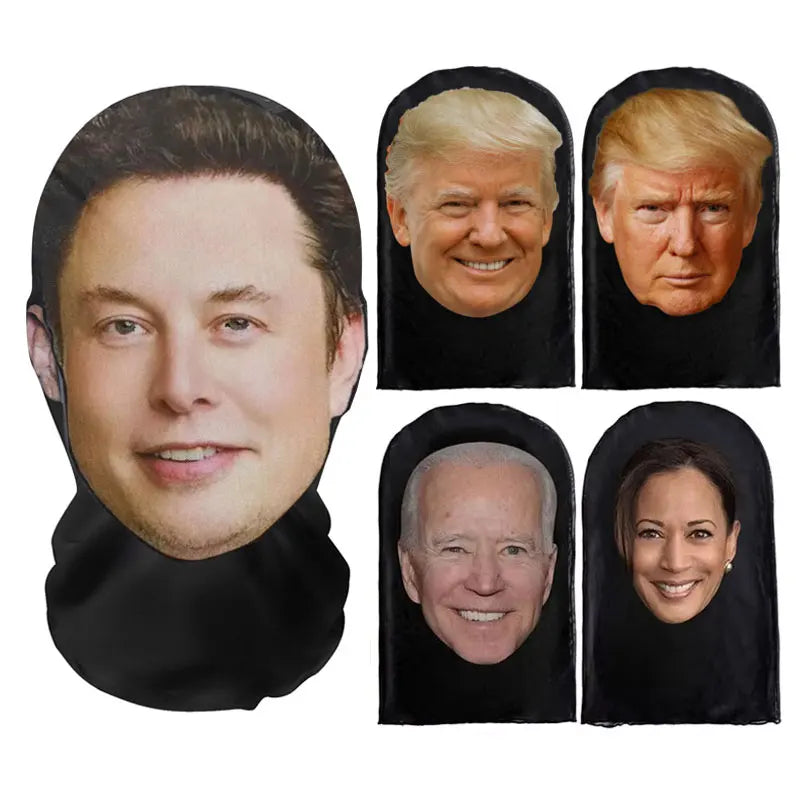 Lustige 3D-Masken, Elon Musk, Vollgesichtsmaske mit Muster, bedruckt mit elastischem Netzgewebe, lustige Party-Requisiten, Promi-Cosplay-Accessoires, Sturmhauben, Kopfbedeckungen