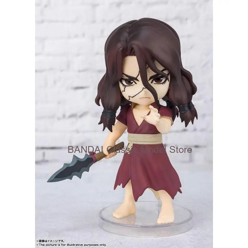 Bandai Original Figuarts MINI Tsukasa Shishio Q Version Assembly Model kit Action Figure Toys For Kids Collectibles Gift