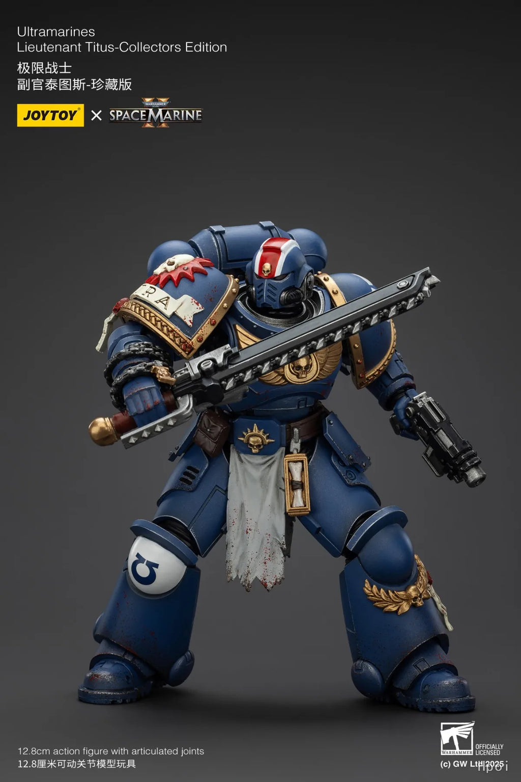 【SF】JOYTOY Warhammer 40K 1/18 Action Figure Ultramarines Lieutenant Titus- Collectors Edition  Model Toy Gift Collection