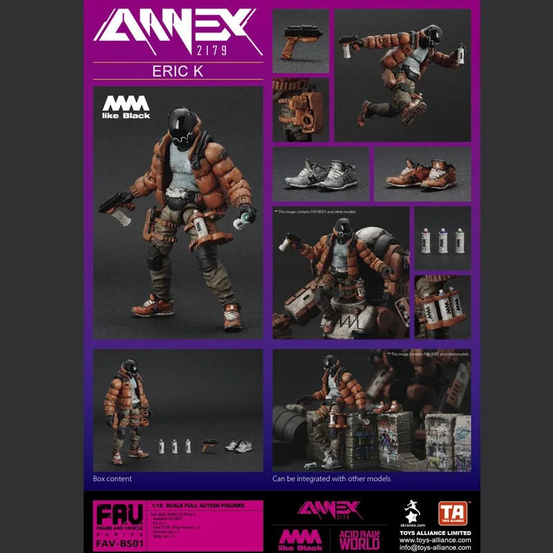 [In Stock] Acid Rain War Original Limited Edition 2179 1/18 3.75 FAV-BS01 Eric K BS02 BS03 Motorcycle Mobile Soldier Model Toy
