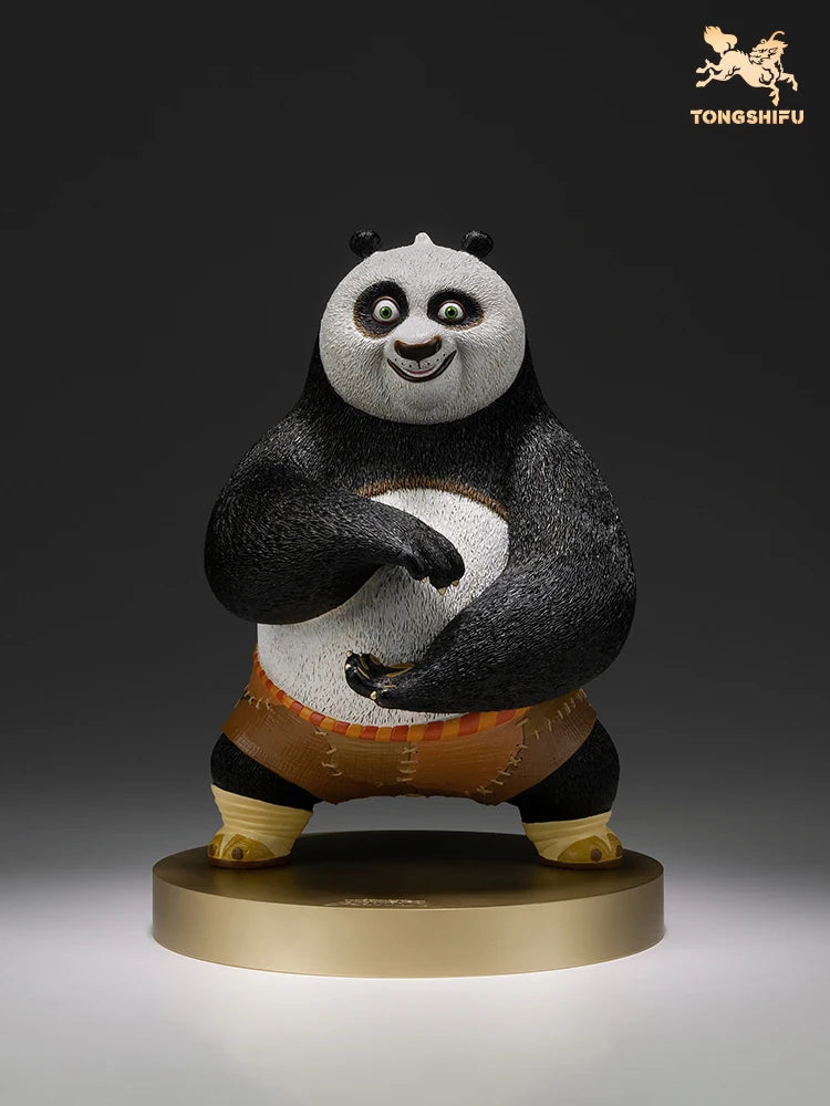 Copper Craft Chinese Cartoon Film Kung Fu Panda Animal Figurines A Bao Sculptures Ornament Desktop Decoration Art Collection