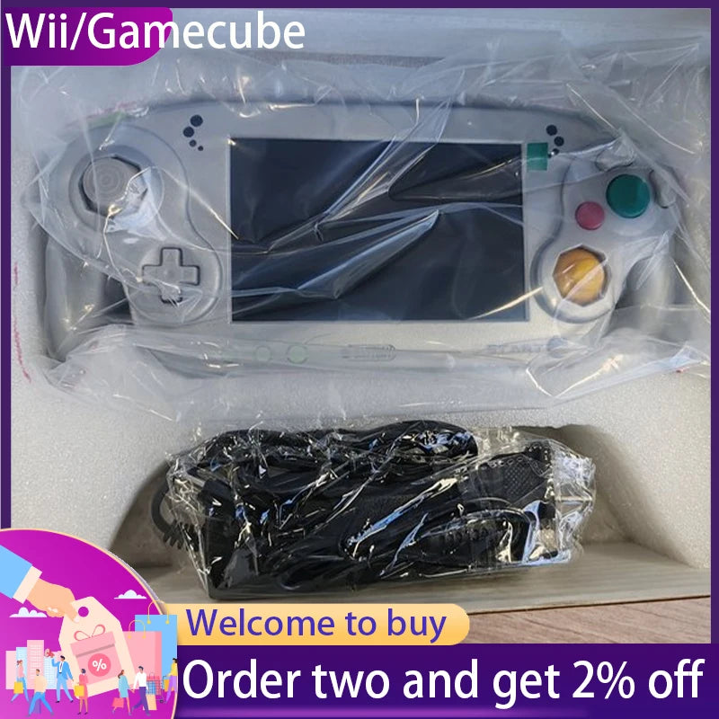 Hot selling original custom Wii/Gamecube portable handheld game console NGC 900 Ashida 5.0-inch IPS screen with charger in stock