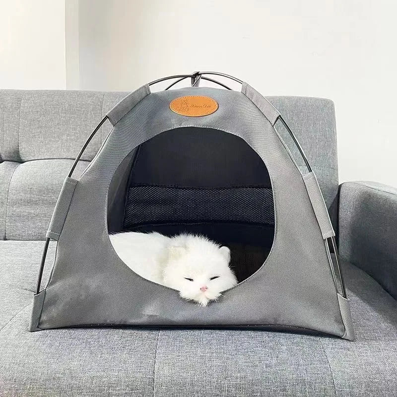 Collapsible Cat and Dog House Outdoor Washable Tent, Indoor/Outdoor Cave Nesting Bed Small Dog Tent